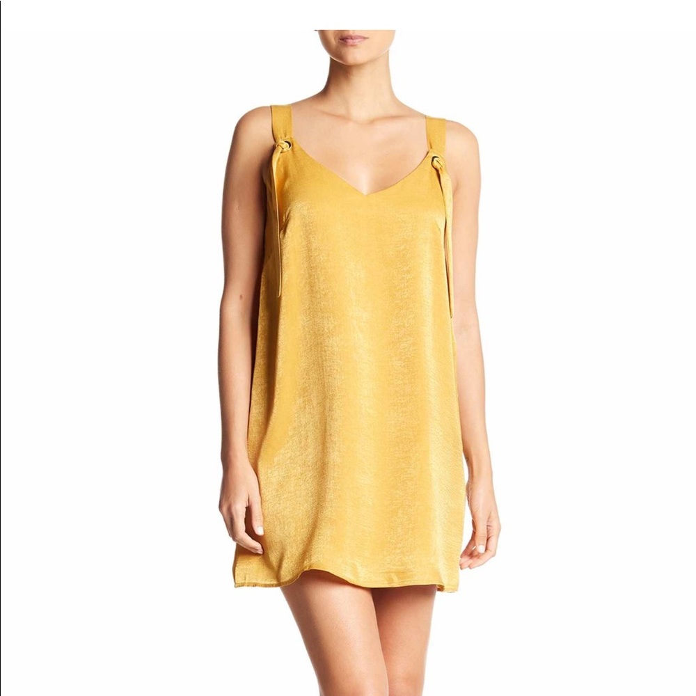 Hiatus Satin Yellow Sundress